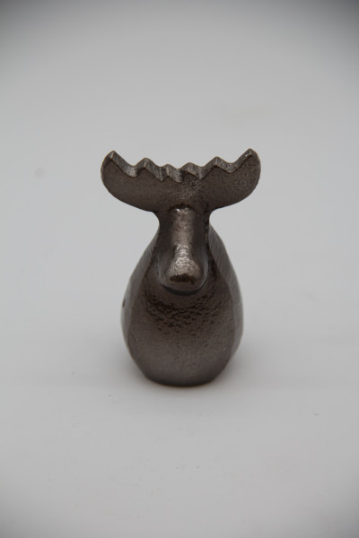 Hirsch Aluminium schwarz 4x4x7cm