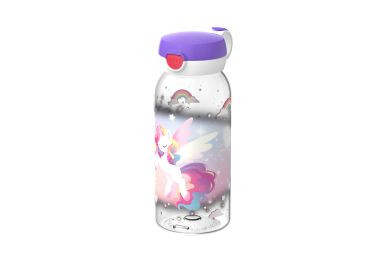 Trinkflasche mit Klappdeckel campus 600 ml unicorn glow