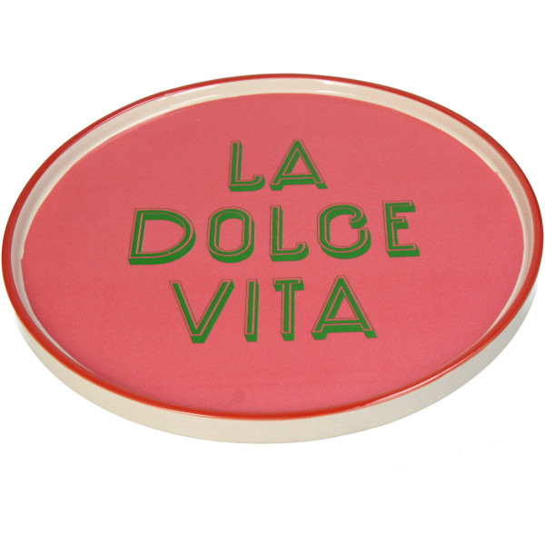 Teller Steingut pink 25,5x25,5x1,5cm
