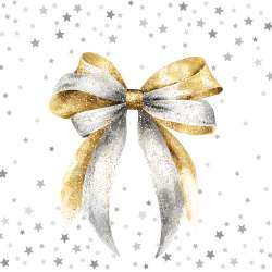 Serviette Atelier 33x33cm Atelier Glitter Bow