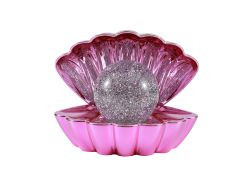 Lampe Muschel metallisches Rosa 17,6 × 12,6 × 14,8 cm