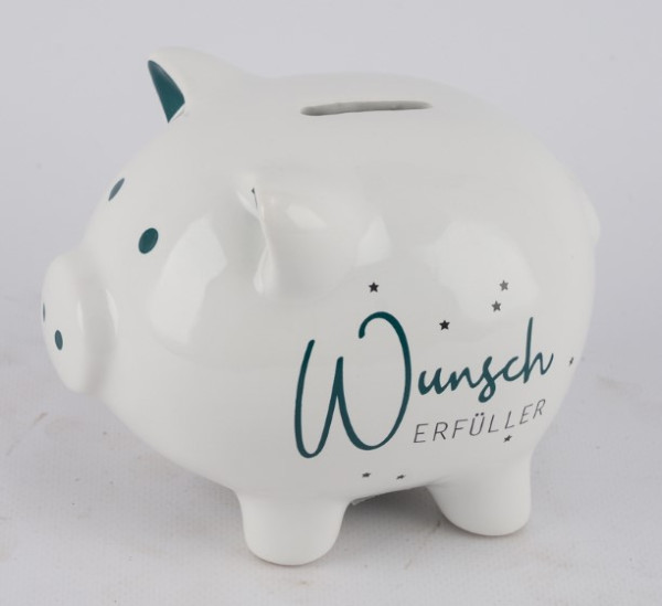 Sparschwein Keramik weiß 11,5x9x9cm