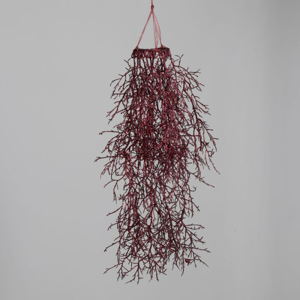 Deko Ast Hänger burgundy 60cm