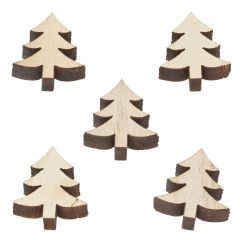 Streuteile Holz Weihnachtsbaum 2,3cm, 12 St.