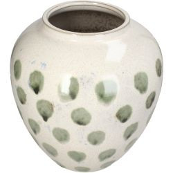 Vase Steinzeug grün 26x26x27,5cm