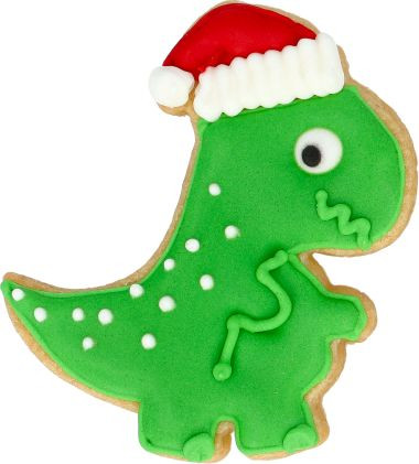 Ausstechform Weihnachts-T-Rex 8cm, Edelstahl mit Innenprägung PG blau