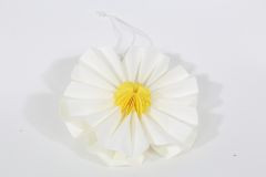 Hänger Blüte Papier weiß 15cm