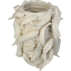 Topfpflanze Fishes Fine Earthenware Ivory 23x22,5x26cm