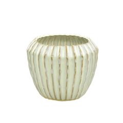 Topf Meso Steinzeug Vintage-weiß 14x16,5cm