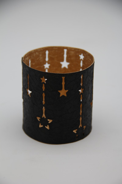 Votiv Metall schwarz in gold 6x6cm