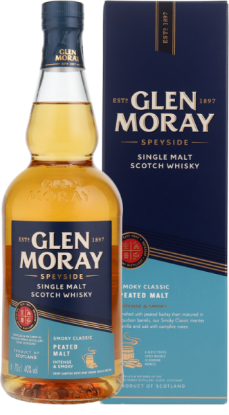 Whisky Glen Moray Peated 40%vol.,0.7L Single Malt Speys