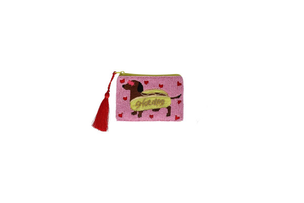 Kosmetiktasche Hot Dog, rosa 0,5x8x12cm