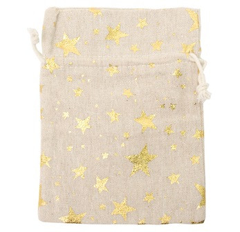 Weihnachts-Säckchen natur 100mm 6Stück