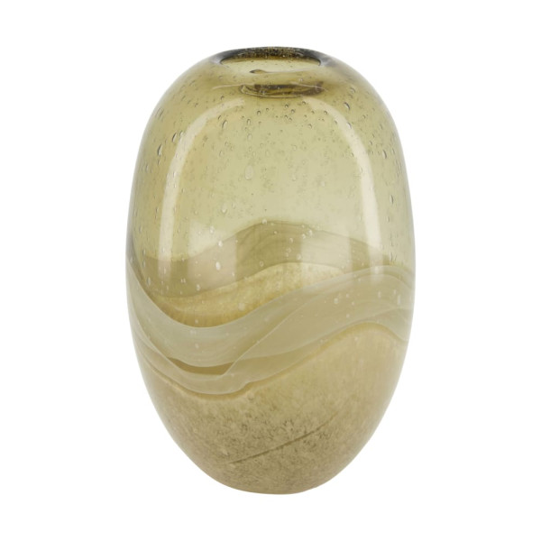 Vase Glas gelb 16.5x16.5x25.5cm