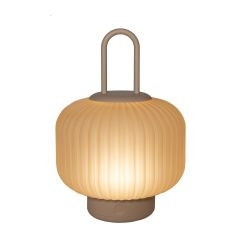 Laterne Glas USB sand 25x18cm