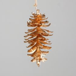 Zapfen mit Hänger gold 22cm