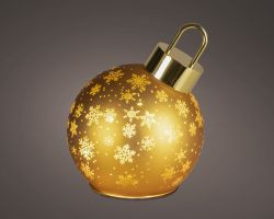 LED Kugel gold indoor 18x14cm