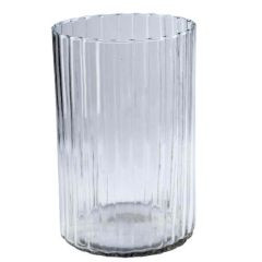Vase zylindrisch Glas klar 28x18cm