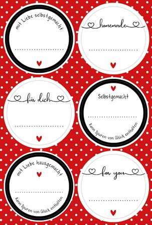 Sticker 11,5x17cm mit Liebe