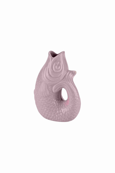 Vase/Karaffe Fisch Steingut lavender 0,2L 9,5x13x6cm