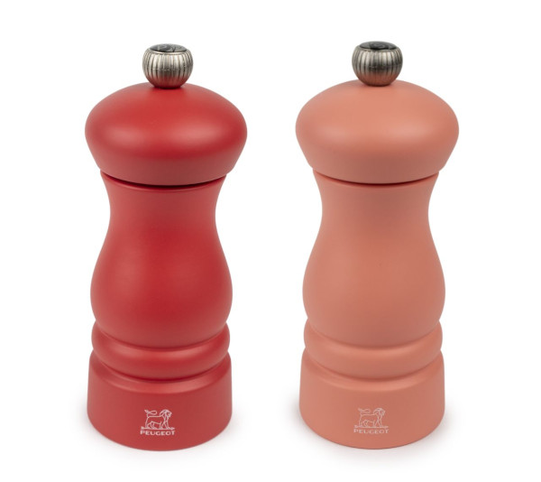 Pfeffer. und Salsmühle CLERMONT Duo Z ziegelsteinrot & apricot 13cm