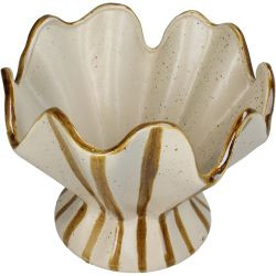 Vase Steingut braun 26x26x21,2cm