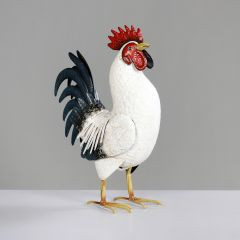 Huhn Metall creme 37cm