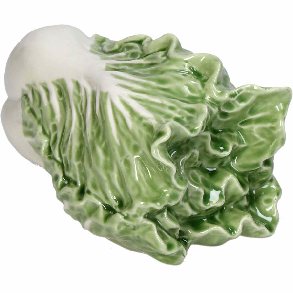 Deko Pak-Choi Porzellan grün 16x8,5x7,5cm
