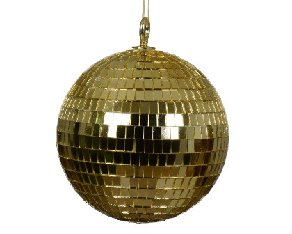 Kugel Spiegel gold 15x15cm