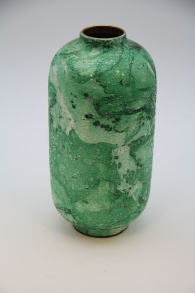 Vase Metall grün antik 5x13x25cm