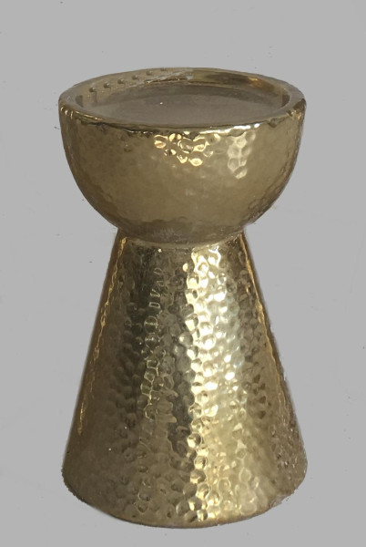 Kerzenständer Metall gold 15cm