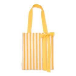 Tasche Streifen 30x35cm gelb/weiss