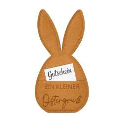 Täschchen Ostergruß Filz 13x25cm natur