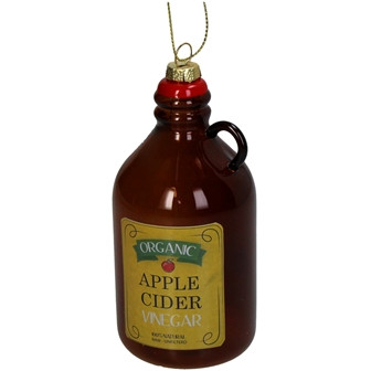 Hänger Braune Flasche Glas braun 13cm
