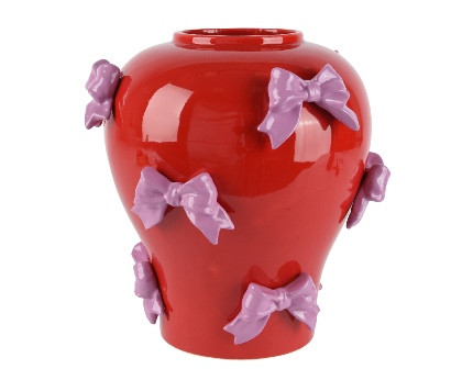Vase Dolomite rot 25.5x25.7cm