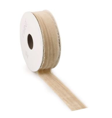 Band CHRUSHED VELVET 30mmx2m sand