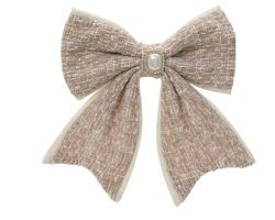 Schleife Tweed Polyester 3x18x21cm