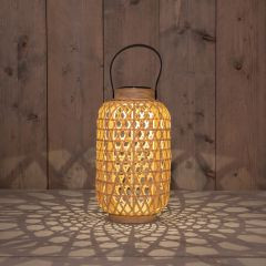 Laterne Solar Bambus 1 LED 18x32cm