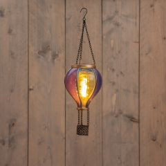 Heißluftballon Solar blau 12LED 36x11cm