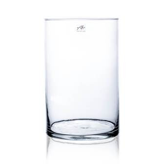 Vase zylindrisch Glas klar 30x19cm