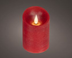 LED Kerze rot indoor 10,5x7,5cm