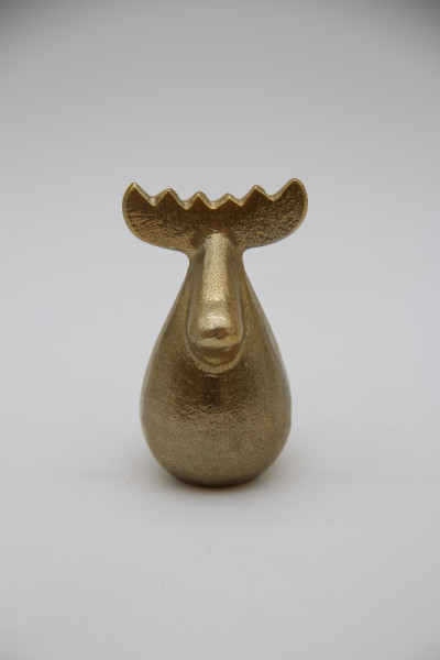 Hirsch Aluminium gold 5x5x9cm