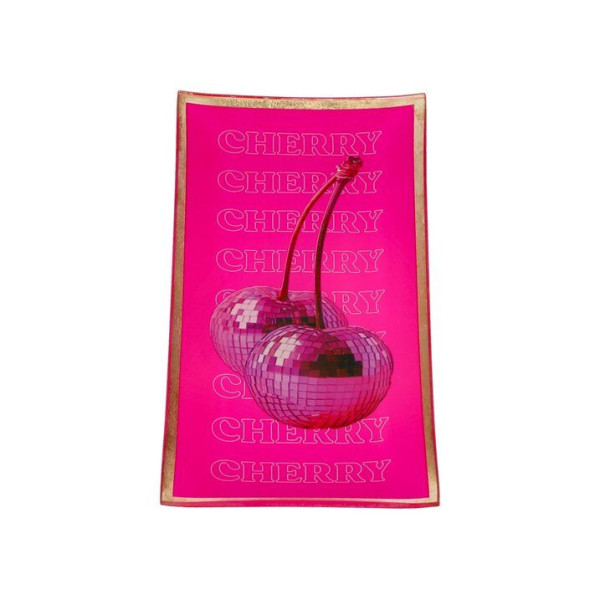 Teller Glas Glas neon rosa 10x0,8x21cm