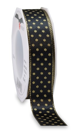 Band MILANO 25mmx20m schwarz/gold