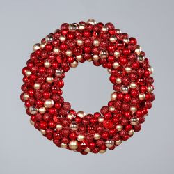 Kranz Weihnachtskugel rot 33cm