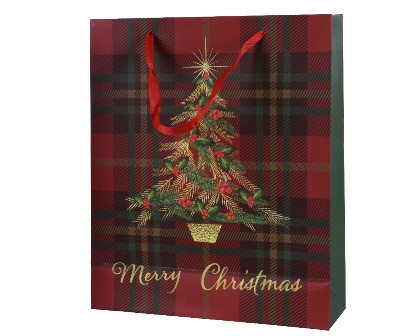 Geschenktasche Papier rot 10x26x32cm