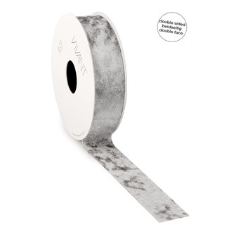 Band VELVET ICE 25mmx5m Fb.01 silber