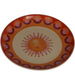 Teller Sonne Steingut 16x16x2cm