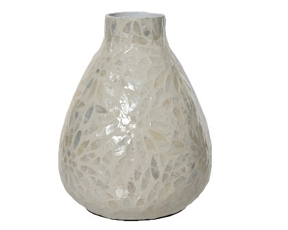 Vase Capiz weiss 17x20cm