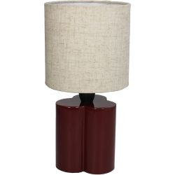 Tisch Lampe Metall Red 12,5x12,5x25cm